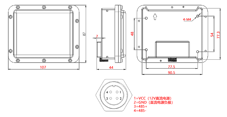 KNF-1312雷達(dá)流速儀產(chǎn)品尺寸